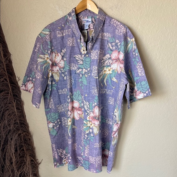 NWT Reyn spooner purple Hawaiian shirt - Picture 2 of 8